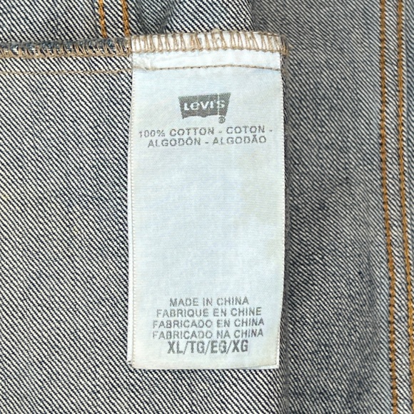 Excellent Condition LEVI'S Button Up denim Trucker Jacket Size: XL - Picture 13 of 16